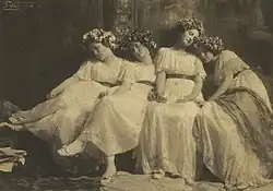 Spící panny, asi 1900
