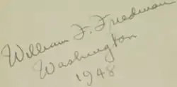 William Friedman – podpis