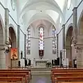 Interiér kostela Saint-Guénolé