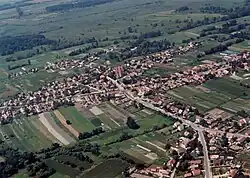 Letecký pohled na Ócsu