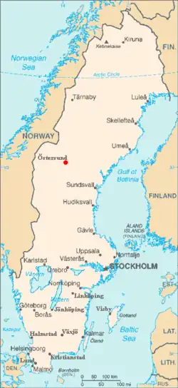 Östersund na mapě