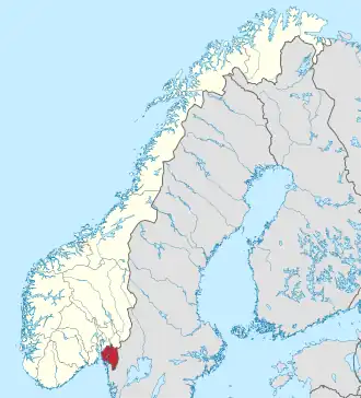 Østfold na mapě Norska