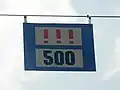 Značka Úsek častých nehod (500 metrů).