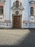 Dveře kostela svatého Vojtěcha v Ústí nad Labem