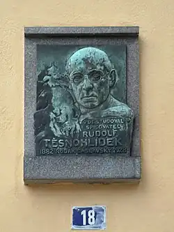 Pamětní deska Rudolfa Těsnohlídka, Čáslav