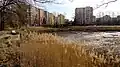 Lišovský rybník oddělující Zavadilku od sídliště Máj