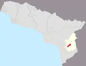 Čchvartal na mapě