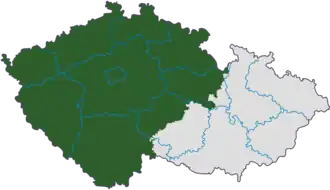 Čechy na mapě Česka