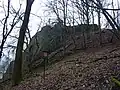 Pohled na část skály