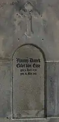 Čeněk Daněk, náhrobní deska, Olšanské hřbitovy