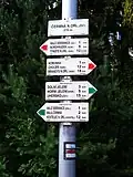 Turistický rozcestník u nádraží