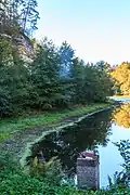 pohled na Černý rybník v údolí Plakánek