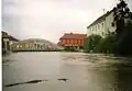 Voda ve městě, most u polikliniky 14.8.2002