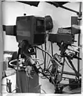Kamera pro barevné snímání v první „barevné“ hlasatelně na Kavčích horách (1971)
