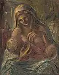 Madona s dieťaťom, olej na plátně (1944)
