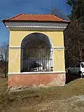 Zastavení U chromého žida již bez sochy (rok 2012)
