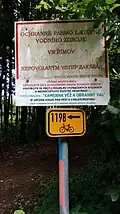 Infotabule o ochranném pásmu I. stupně vodního zdroje