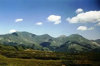 Pohled na masiv Mala a Golema Kobilica ze Severní Makedonie