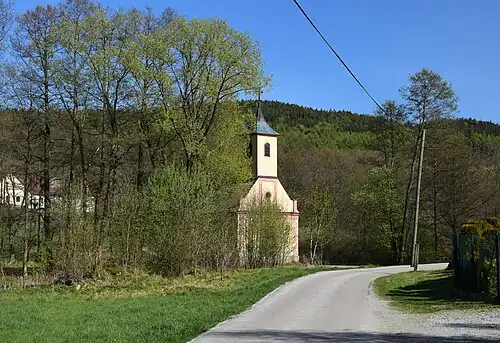 Kaple v Šejbech od severozápadu