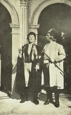 Šelma sedlák: Mirko Štork (Václav) a Emil Pollert (Martin) v nastudování Národního divadla (Světozor, 1909)