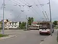 Trolejbusová smyčka v Kalvodově ulici