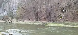 Halda V Zátočině, řeka Odra a vchod do štoly č. II