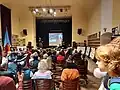 Přednáškový sál festivalu Šumava Litera ve Vimperku