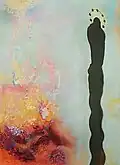 Šumava patafyzická – Z Mokrosuk stín, pastel na ručním papíře, 75×56 cm