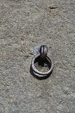 Pranýř v Žampachu - detail kovového oka