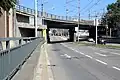 Železniční most přes ulici Koliště