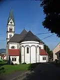 zadní část kostela