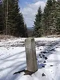 Kámen, který značí vrchol Žulového vrchu