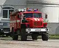 Požární vůz založený na podvozku Ural-43206 4×4