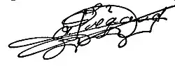 Adolphe Pégoud – podpis