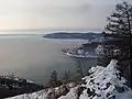 Výhled z Kamene Čerského na výtok Angary