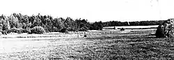 Obec Potlovo, okres Syčev, Smolenská oblast, zničená Němci v roce 1941, 1966.