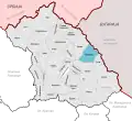 Židilovo-poloha vesnice v opštině