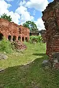 Ruiny původního řádového hradu