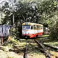 Tatra T3R.P na konečné zastávce Jicchaka Rabina