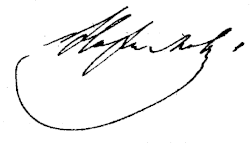 Pavel Stěpanovič Nachimov – podpis