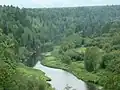Řeka Serga v národním parku Oleňji Ručji