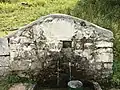 Vesnický kohoutek s vodou