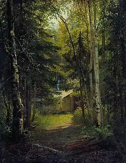 Hájovna v lese 1870