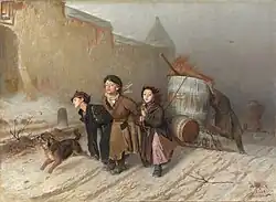 Trojka, 1868, olej na dřevě
