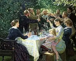 Hip, hip, hurra! Kunstnerfest på Skagen (1886), P.S. Krøyer