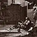 Michael Heinrich Rentz: Sv. Řehoř Nazianský, ilustrace z Knihy eremitů (1730-32)
