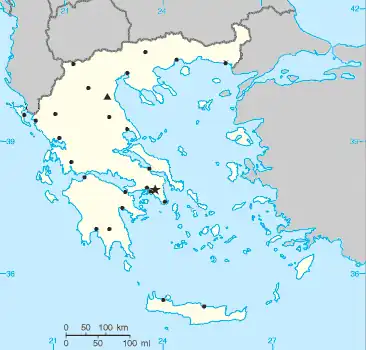 Mapa Řecka