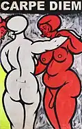 Carpe Diem, 245×150 cm, kombinovaná technika, karton, 2001