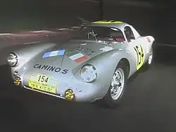 Automobil Porsche 550 Coupe, ve kterém v roce 1953 Juhan absolvoval závod Carrera Panamericana