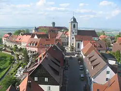 Pohled z věže na centrum